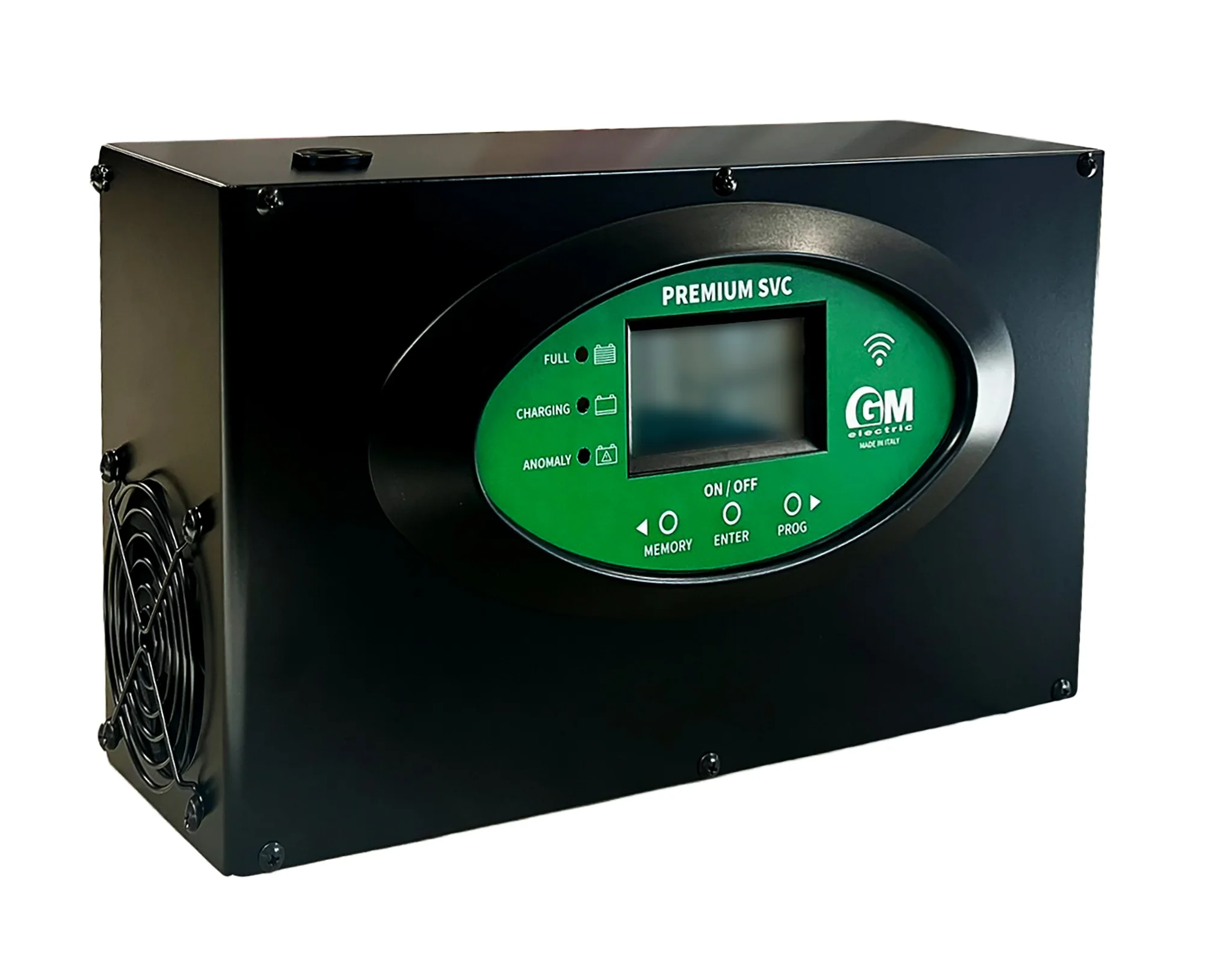 Caricabatterie industriale GM ELECTRIC con pannello digitale